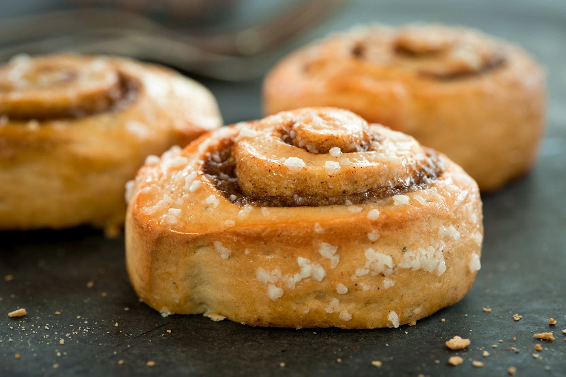 A close up of some pastries on a table