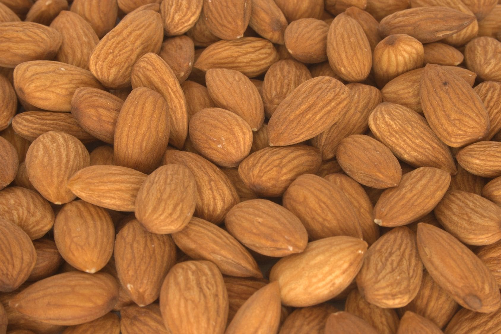 A close up of almonds in the shell